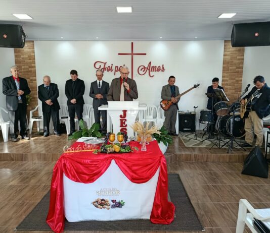 Culto de Santa Ceia é celebrado na IBC Balneário Gaivota/SC
