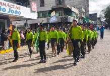 Pelotão Guerreiros de Cristo e Banda Melodias de Sião da IBC Bagé participam de Desfile Cívico