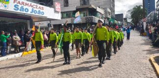 Pelotão Guerreiros de Cristo e Banda Melodias de Sião da IBC Bagé participam de Desfile Cívico